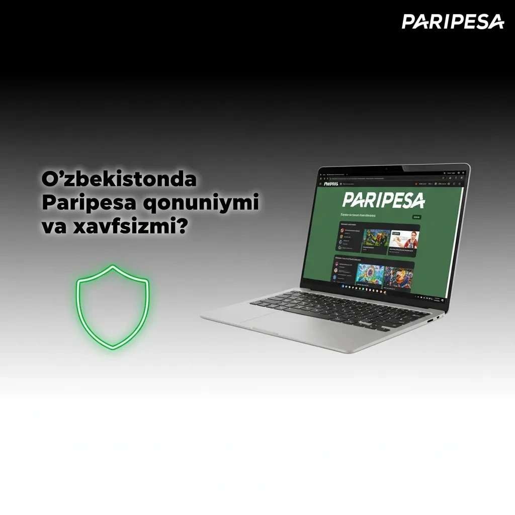 Paripesa O‘zbekistonda qonuniymi va xavfsizmi? Litsenziya, maxfiylik va shifrlangan tranzaksiyalar haqida grafik.