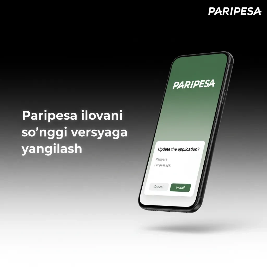 Paripesa ilovasini yangilash ko‘rsatmasi: Androidda APK, iOSda Safari PWA yangilash, keshni tozalash.