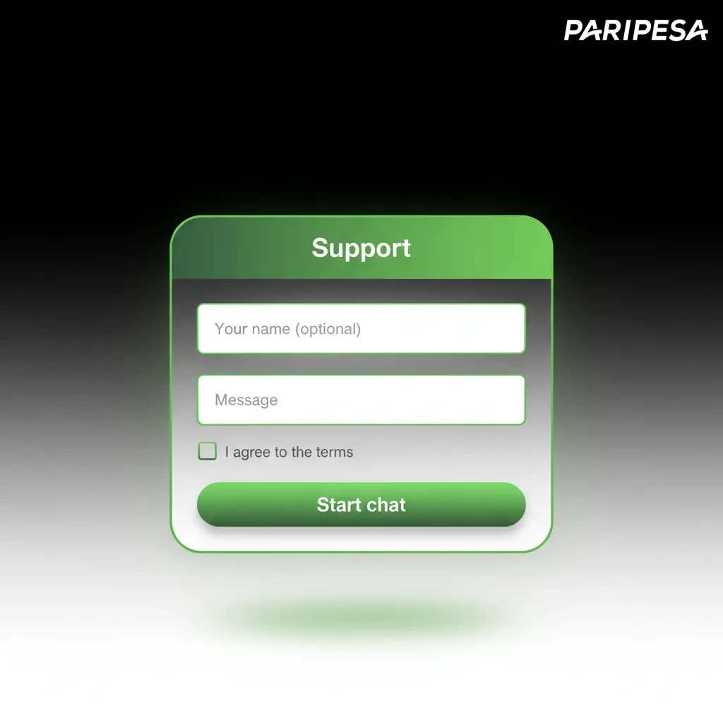 Kompyuter foydalanuvchilari uchun Paripesa 24/7 qo‘llab-quvvatlash: jonli chat, e-pochta, Yordam markazi, aloqa formasi.