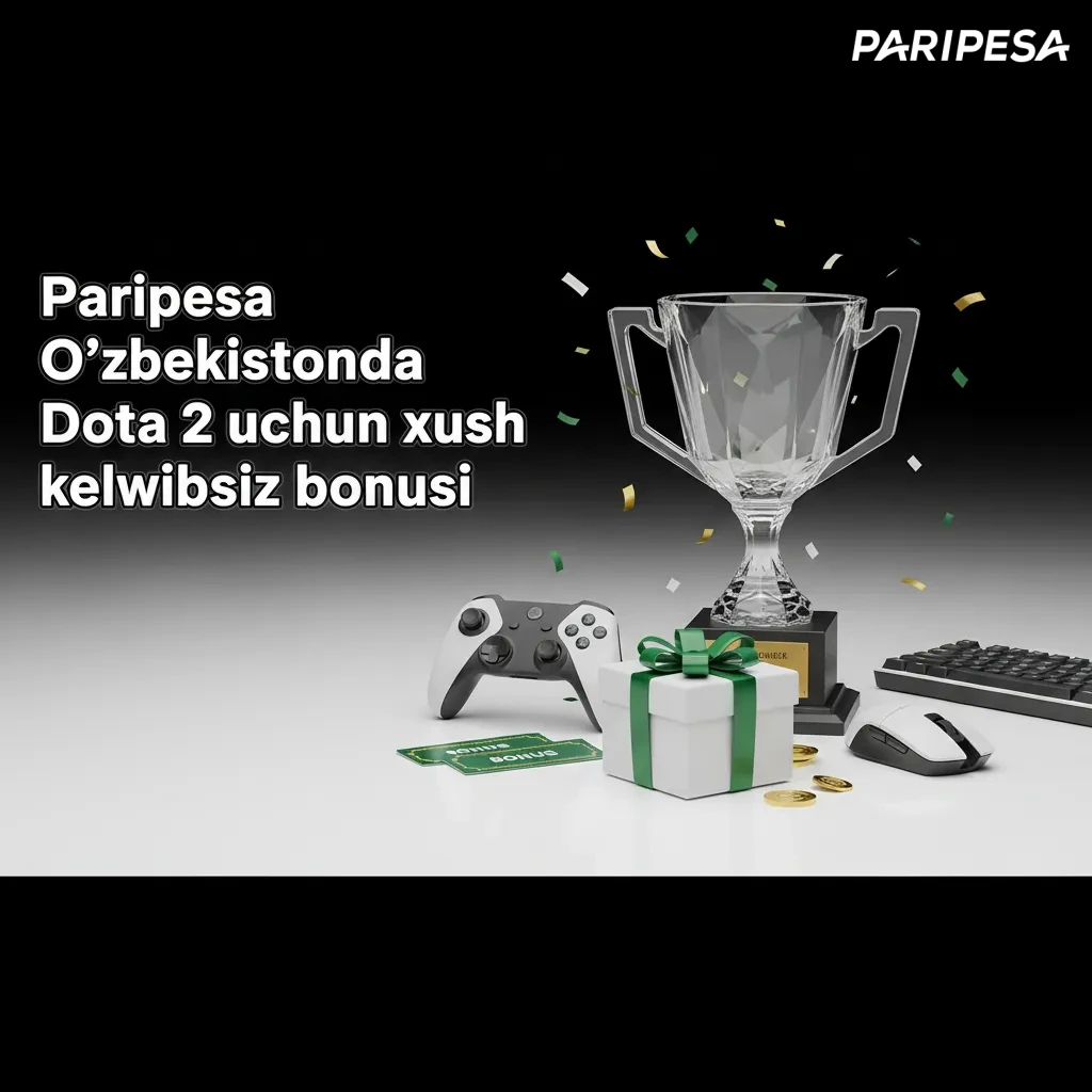 Paripesa O‘zbekistonda Dota 2 uchun 100% birinchi depozit xush kelibsiz bonusi banneri