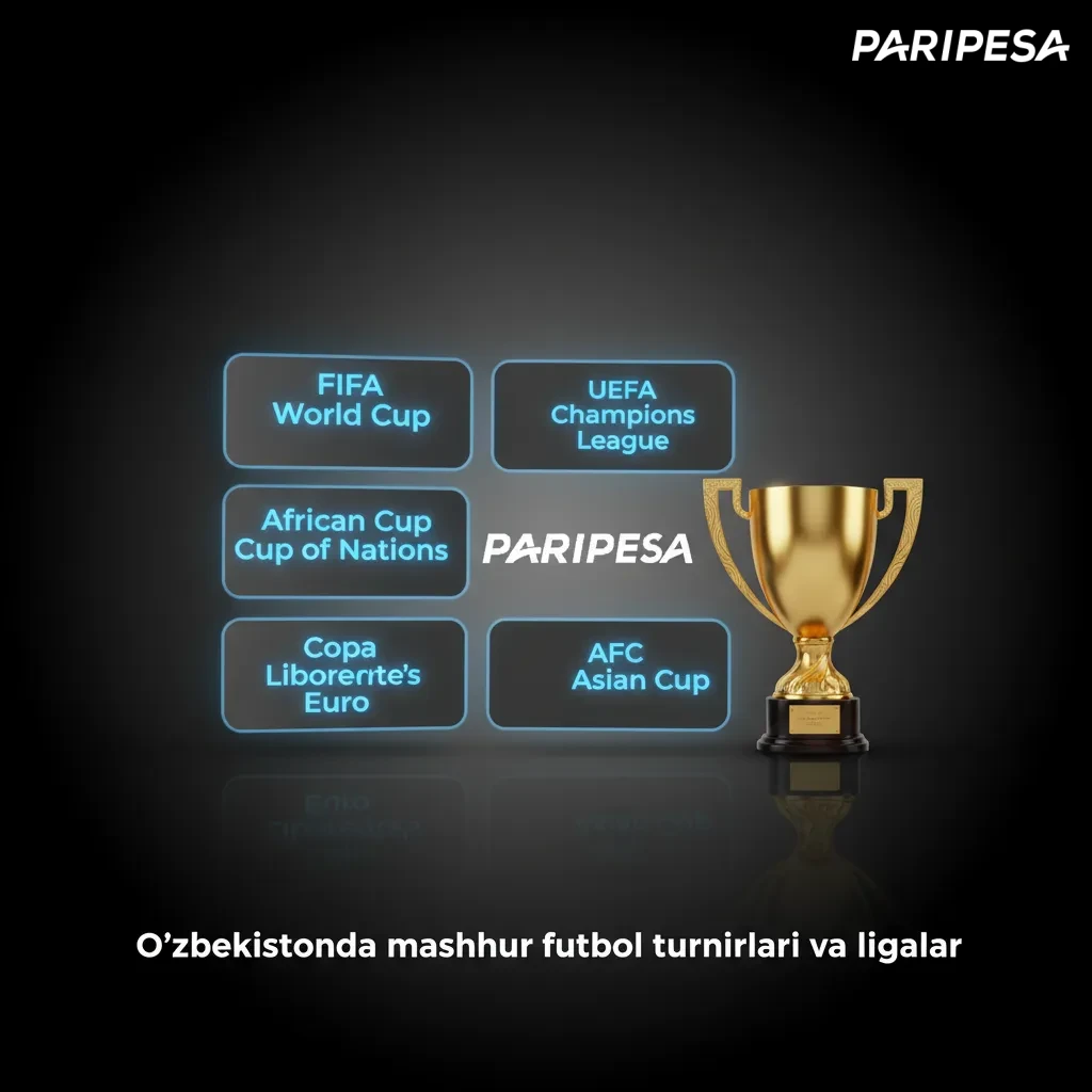 O‘zbekistonda mashhur futbol turnirlari: FIFA, UEFA, AFC, Superliga; 1X2, total, kartochkalar va statistika bozorlar paneli