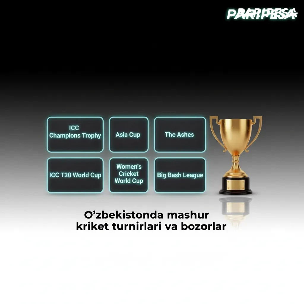 Kriket turnirlari va tikish bozorlarining ko‘rinishi: ICC ODI, T20, The Ashes, IPL, BBL, PSL, Osiyo Kubogi