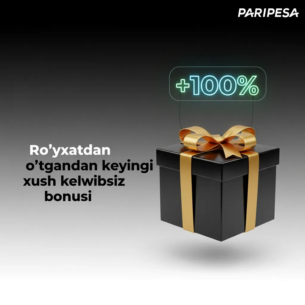 Paripesa xush kelibsiz: 100% birinchi depozit. Sport yoki kazino bonusini tanlang. Min depozit 50 000 UZS.