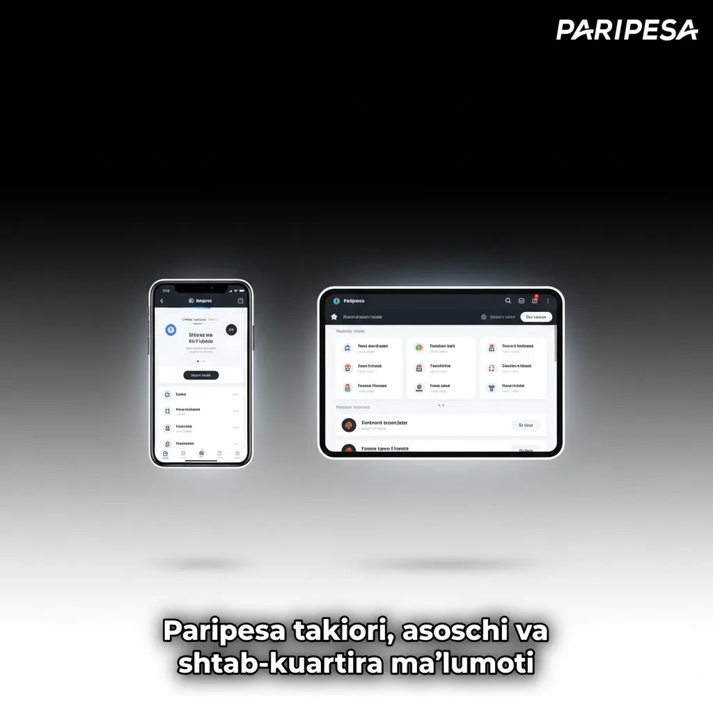 Paripesa tarixi, asoschi, CEO, litsenziya va bosh ofis, shtab-kvartira ma’lumoti ko‘rsatilgan infografika