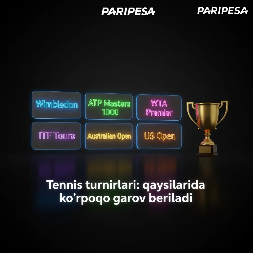 Tennis turnirlari bo‘yicha infografika: ko‘proq garov qo‘yiladigan Katta Dubulg‘a va ATP/WTA seriyalari