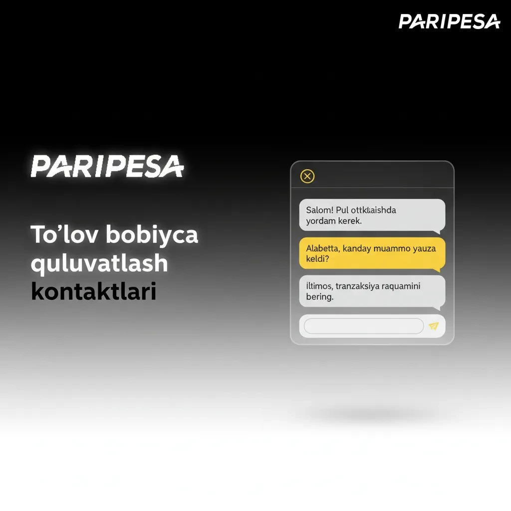 To‘lov bo‘yicha qo‘llab-quvvatlash: 24/7 yordam. Jonli chat, support@paripesa.com, Yordam markazida aloqa formasi