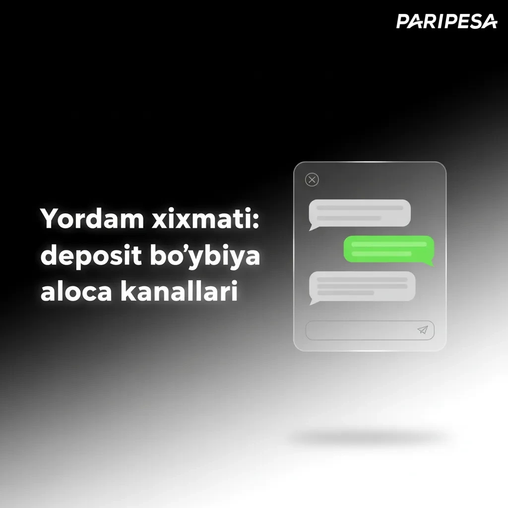 Depozit bo‘yicha 24/7 yordam: jonli chat, support@paripesa.com, paripesa.com/support, ilovada chat