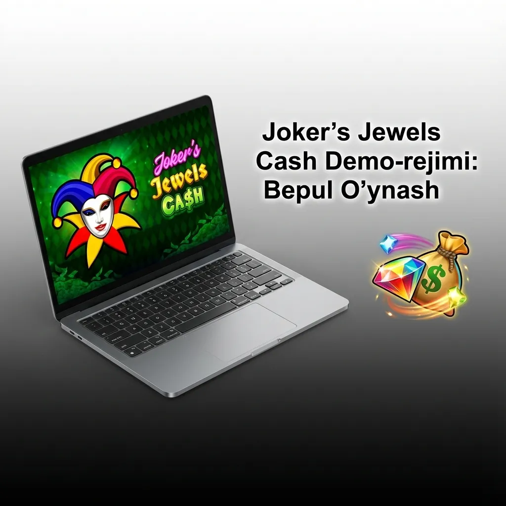 Joker's Jewels Cash slot game demo mode interface showing reels, symbols, and virtual balance for free play