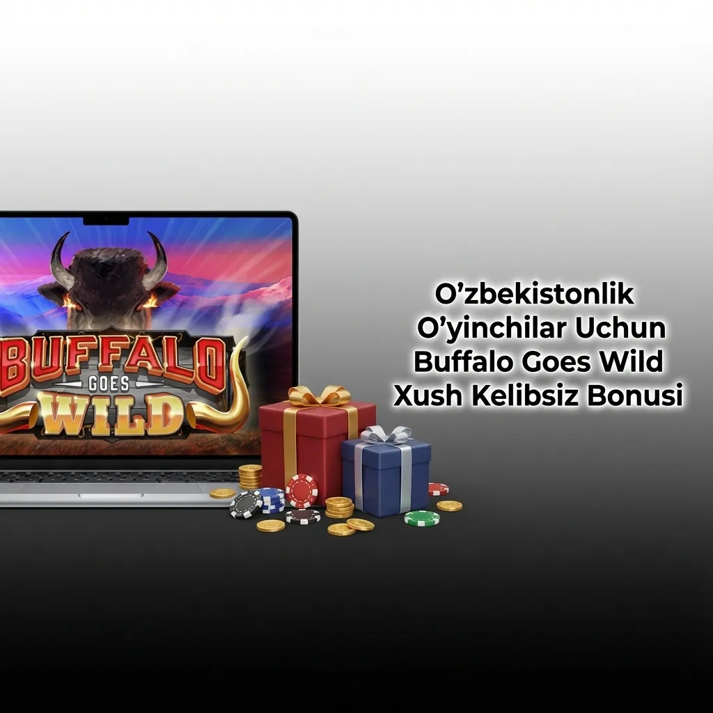 Uzbek casino players enjoying Buffalo Goes Wild slot game with welcome bonus on Paripesa platform