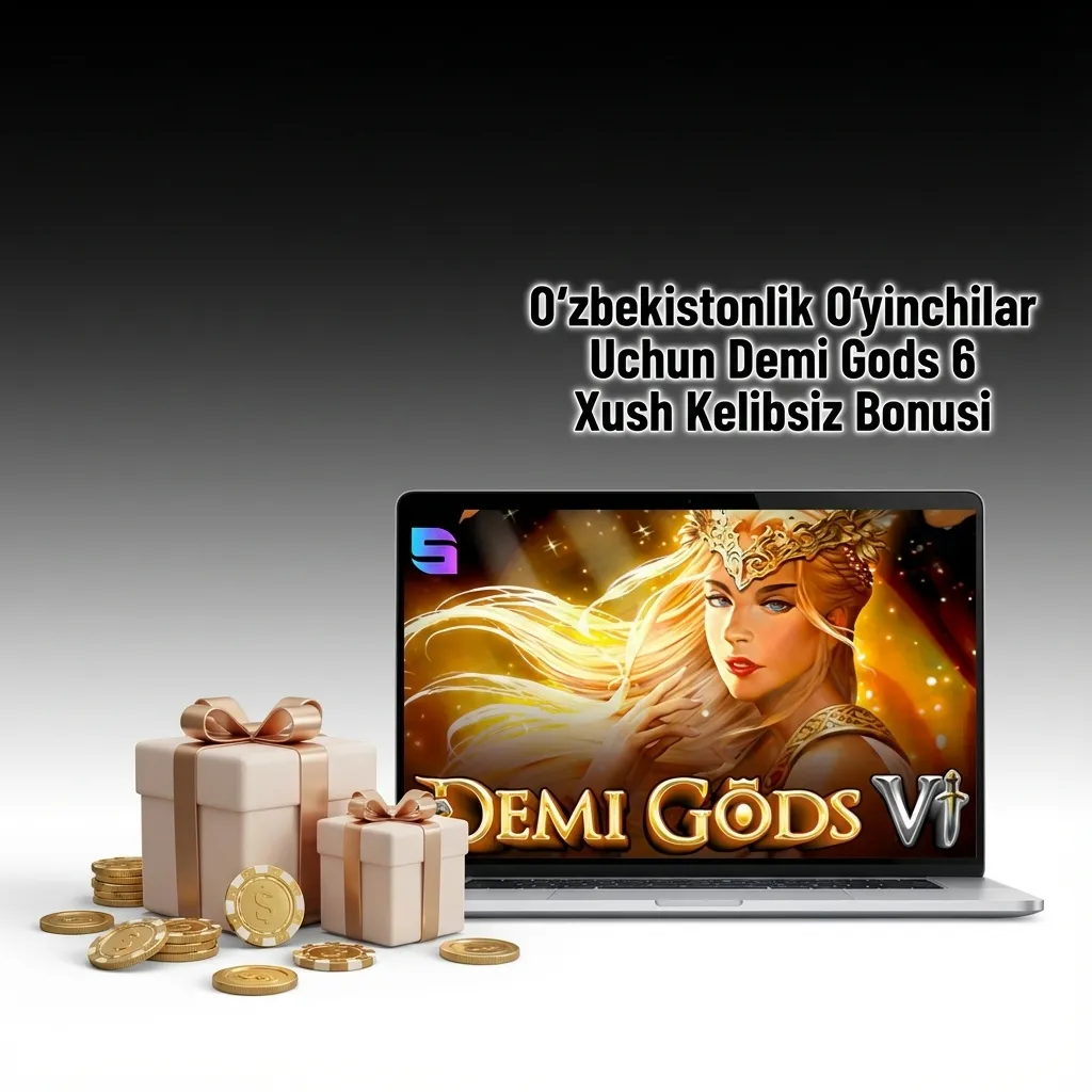 Paripesa casino offering 100% welcome bonus for Uzbek players on Demi Gods 6 slot game with deposit requirements