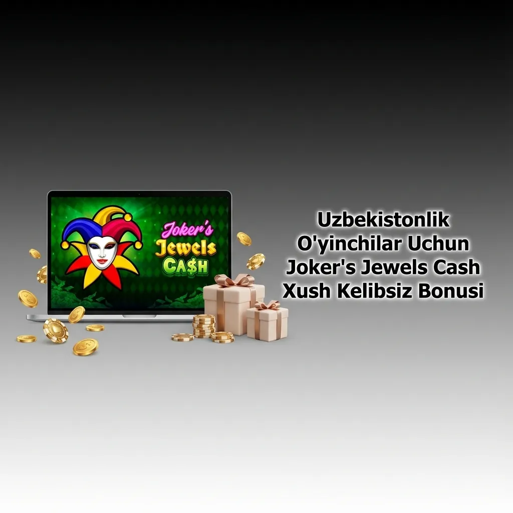 Uzbek casino players celebrating welcome bonus offer for Joker's Jewels Cash slot game with deposit match promotion